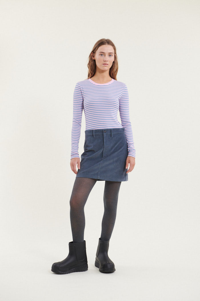 Basic Apparel Ludmilla LS Tee T-shirts 740 Sweet lilac/Windward blue